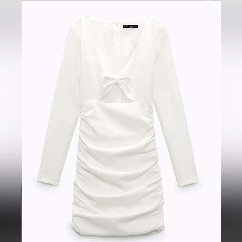 Zara cutout white dress